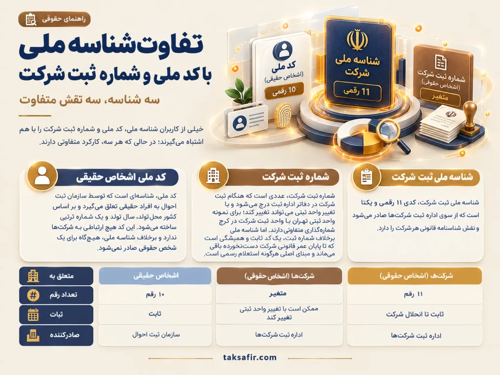 شناسه ملی ثبت شرکت چیست؟ | شرایط و روش استعلام 3 تفاوت شناسه ملی با کد ملی و شماره ثبت شرکت