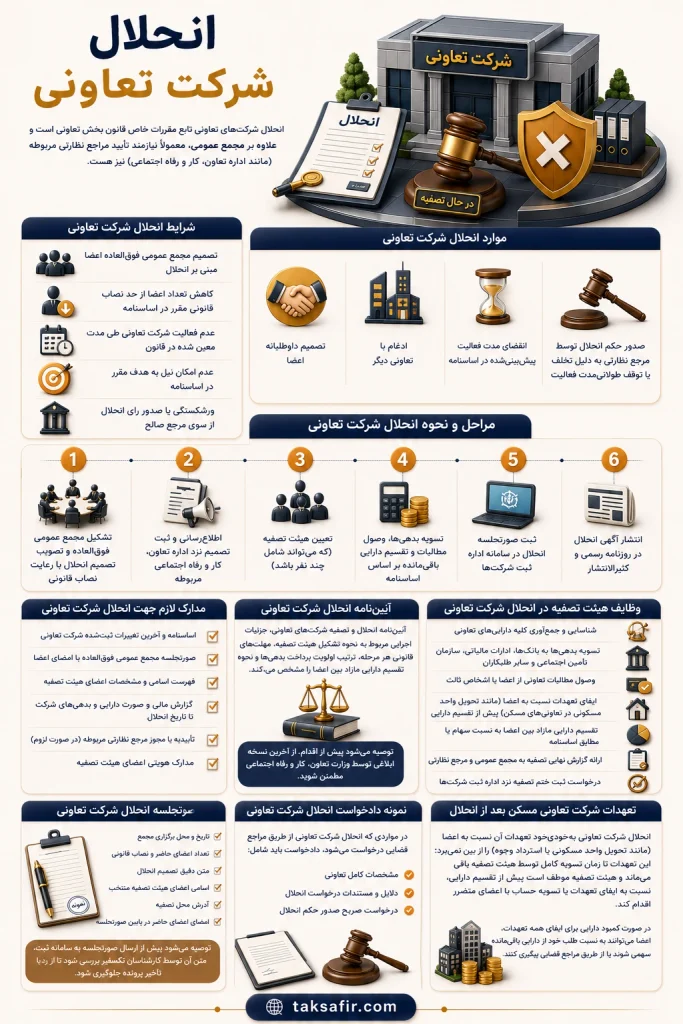 انحلال شرکت | راهنمای مراحل قانونی و ثبت صورتجلسه 7 guide to dissolving a cooperative company