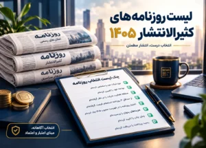 لیست روزنامه‌های کثیرالانتشار ۱۴۰۵ + تعرفه پرهزینه و کم‌هزینه
